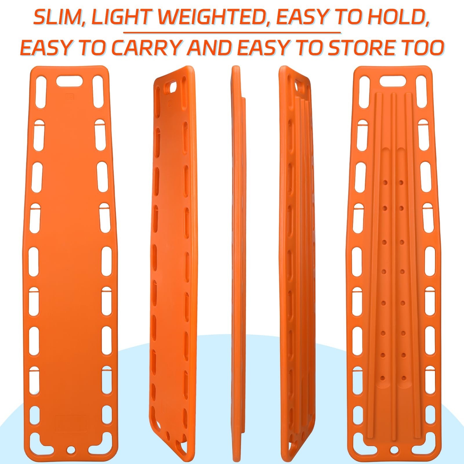 Jenaai 72.83 x 17.72 x 2.5 Inch Spine Board Stretcher with Backboard Straps, …