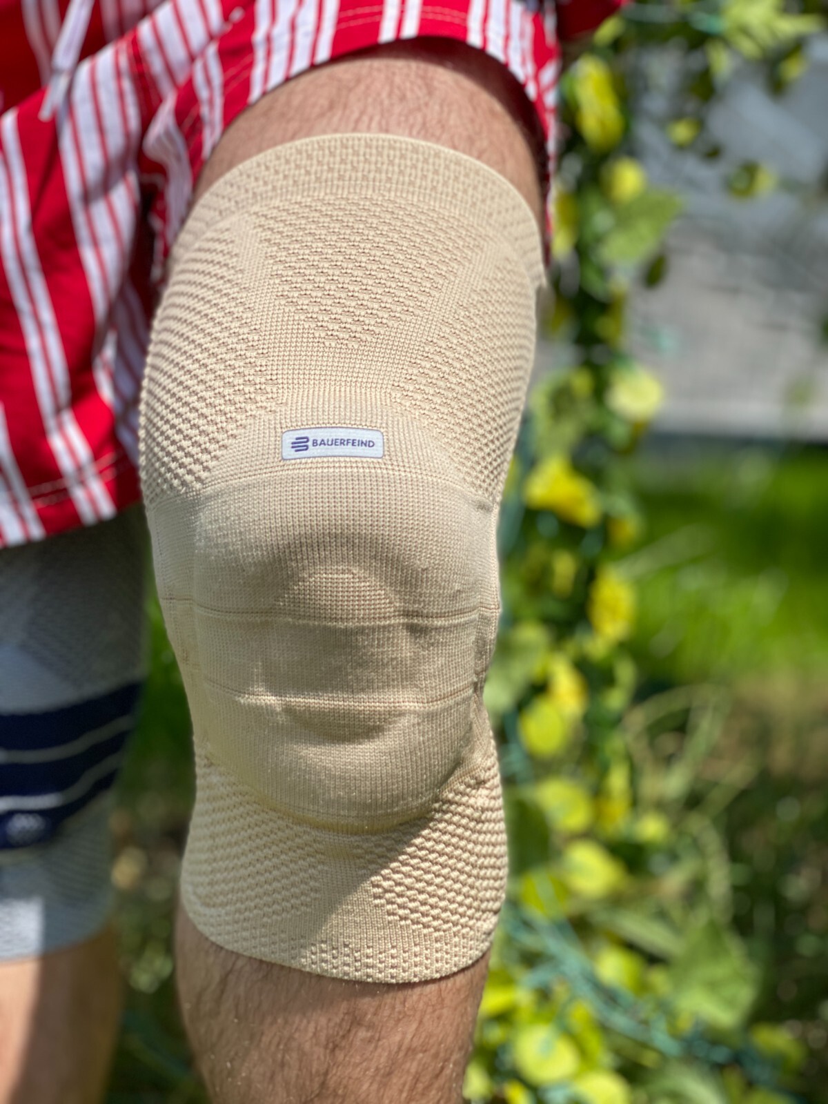 Bauerfeind GenuTrain Size 5 Knee Joint Brace Patella Support Bandage Sleeve ACL