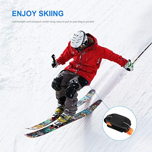 Ski Carrier Strap, Snowboard, Pole and Boot Carry Sling Strap Full Metal Buckle