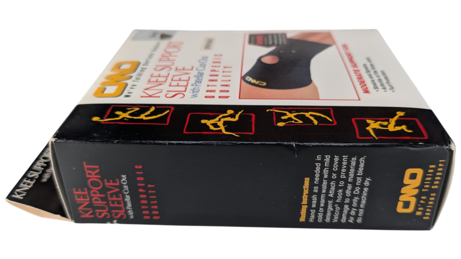 CMO Knee Support Sleeve with Patellar Cut-Out, Open Back, Small