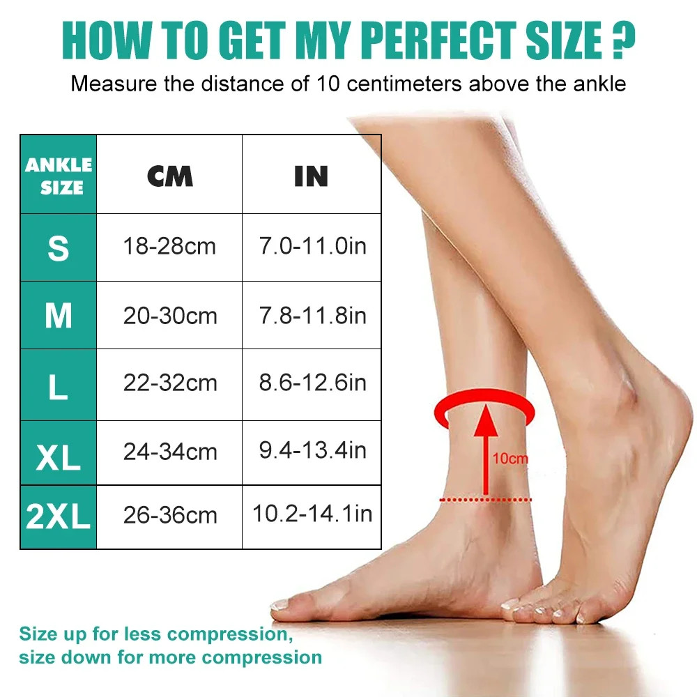1PC Adjustable Compression Ankle Support Brace, Sports Ankle Stabilizer for Runn