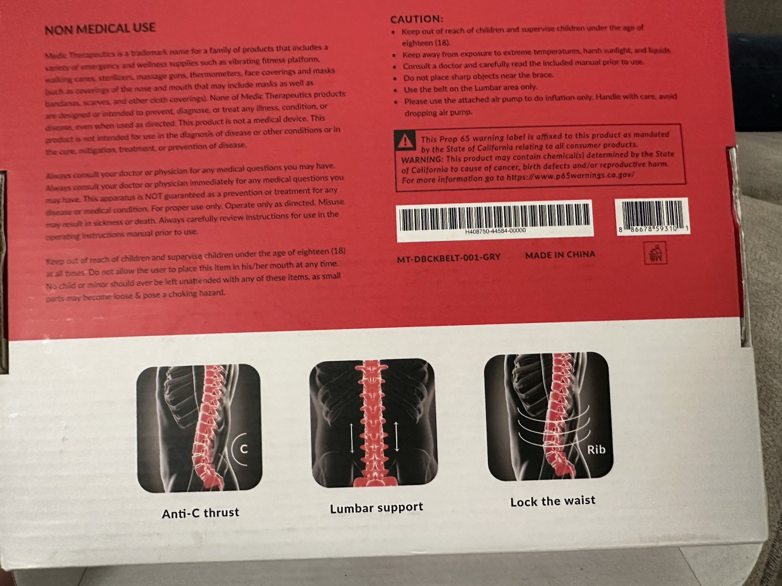 Medic Therapeutics – Back Decompression & Lumbar Support Belt