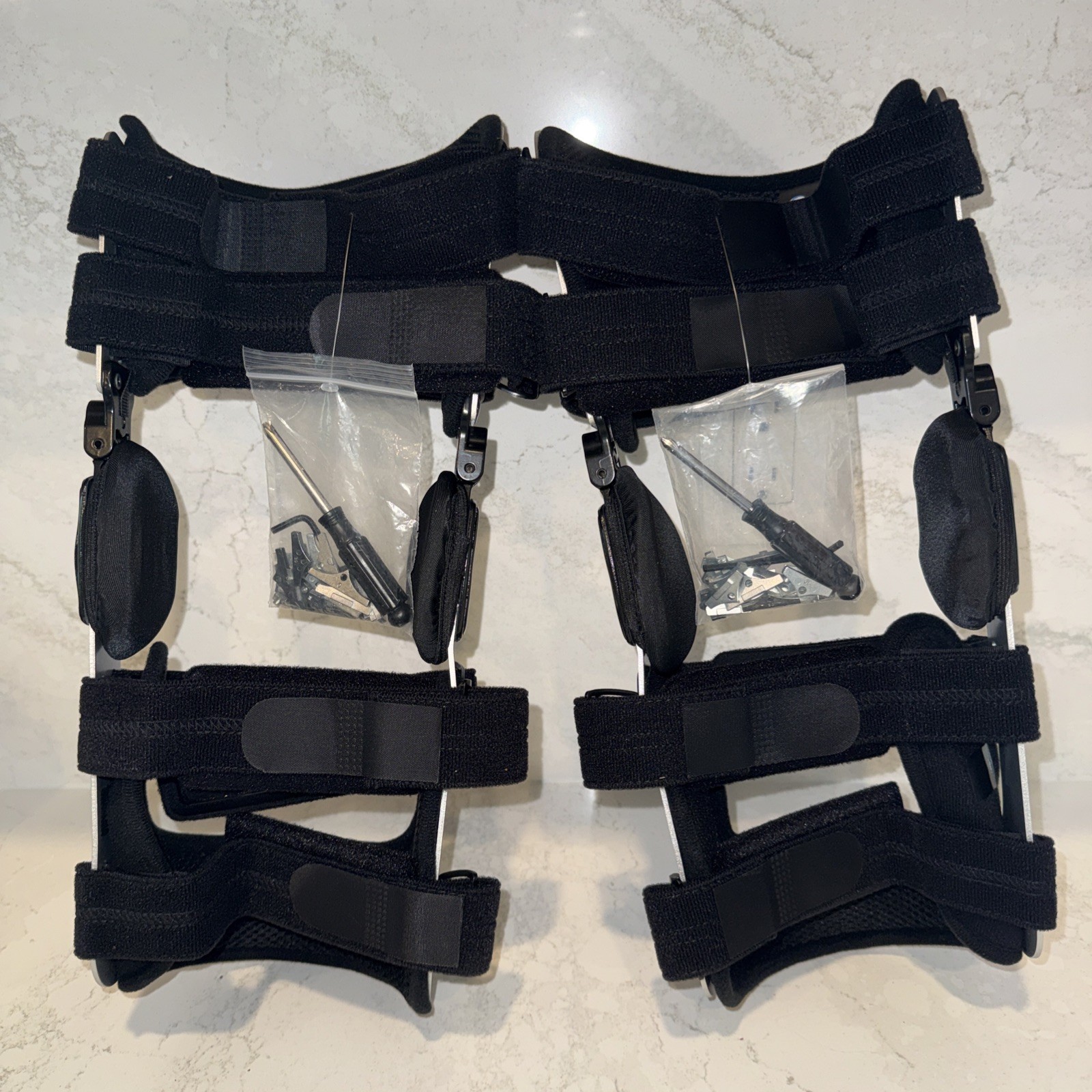 Left & Right ISO Prefer Dual Upright ROM Hinge Knee Brace Lg ISO-KN222R & KN222L