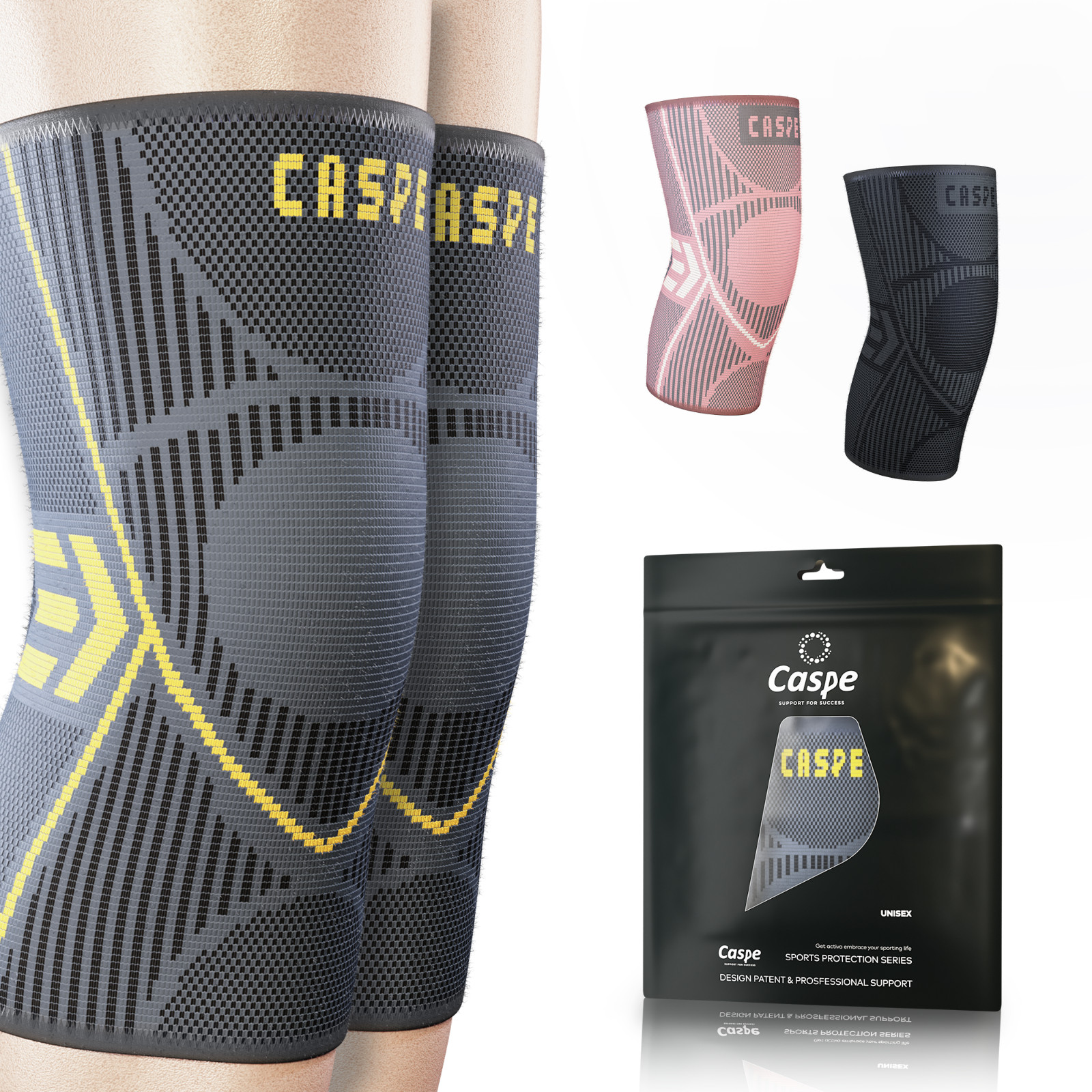 2-Pack Knee Sleeve Compression Brace Support Sport Joint Pain Arthritis Relief