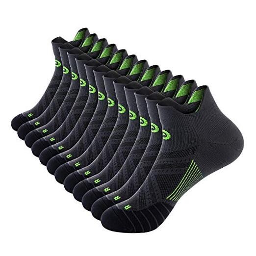 Ankle Compression Sock for Men and Women Large-X-Large New Gray (6 Pairs)