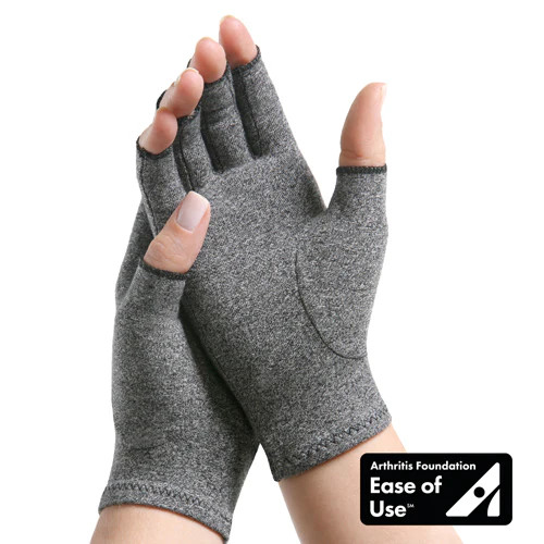 IMAK Arthritis Gloves Compression Open Fingertip Cotton Lycra Pair S M L