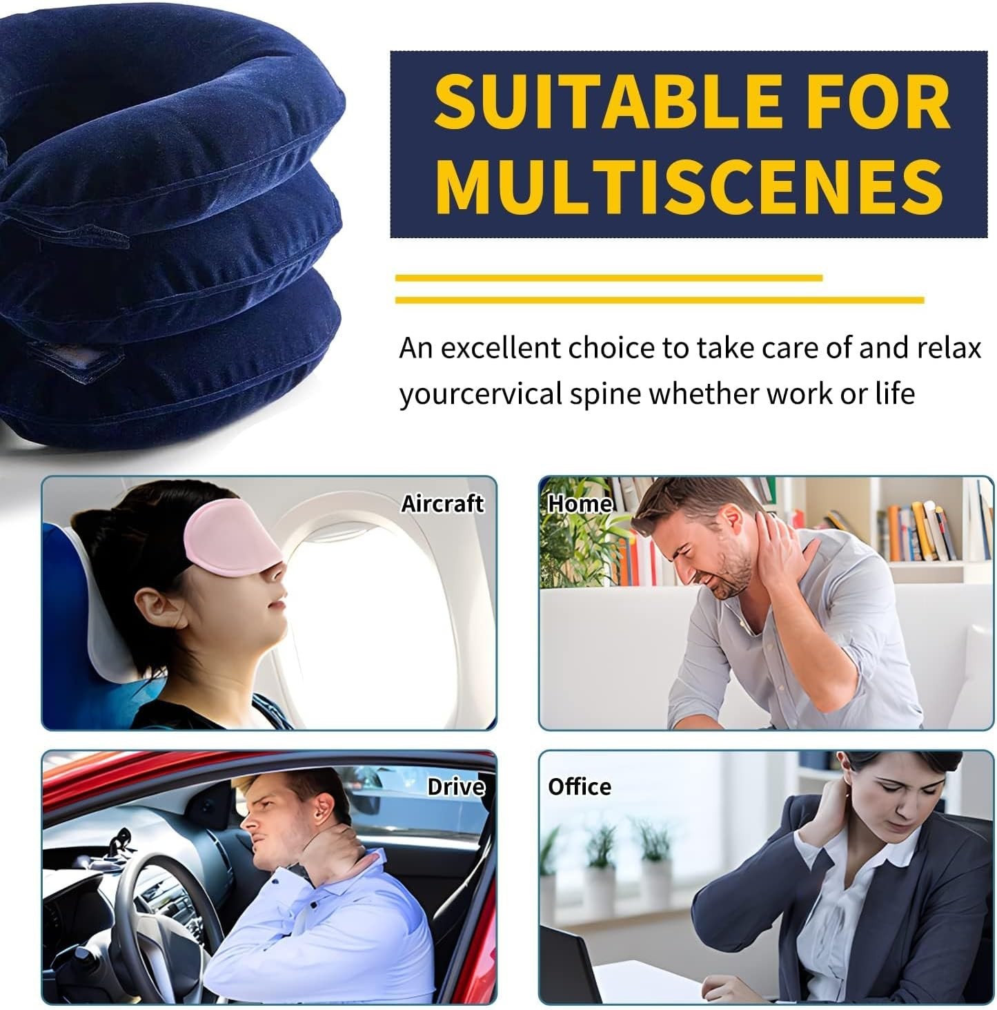 Adjustable Cervical Traction Device for Neck Pain Relief