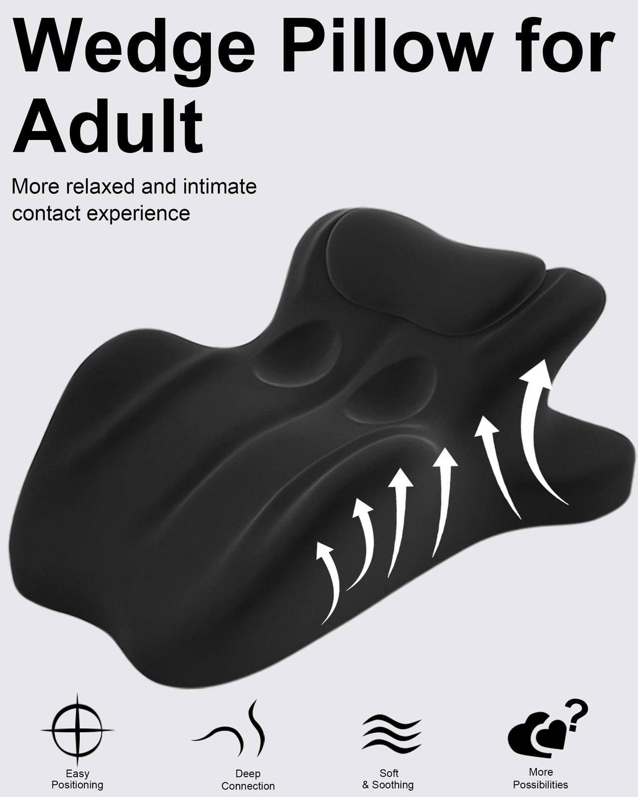 Ergonomic Memory Foam Wedge Pillow, 27° Angled Support for Neck and Waist,