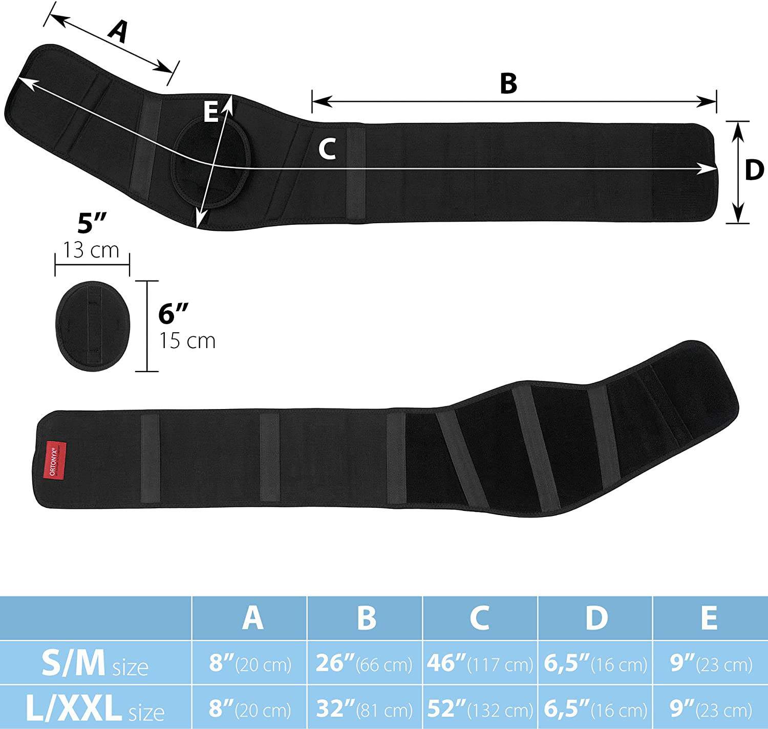 ORTONYX Ergonomic Umbilical Hernia Belt for Women and Men – Abdominal Support