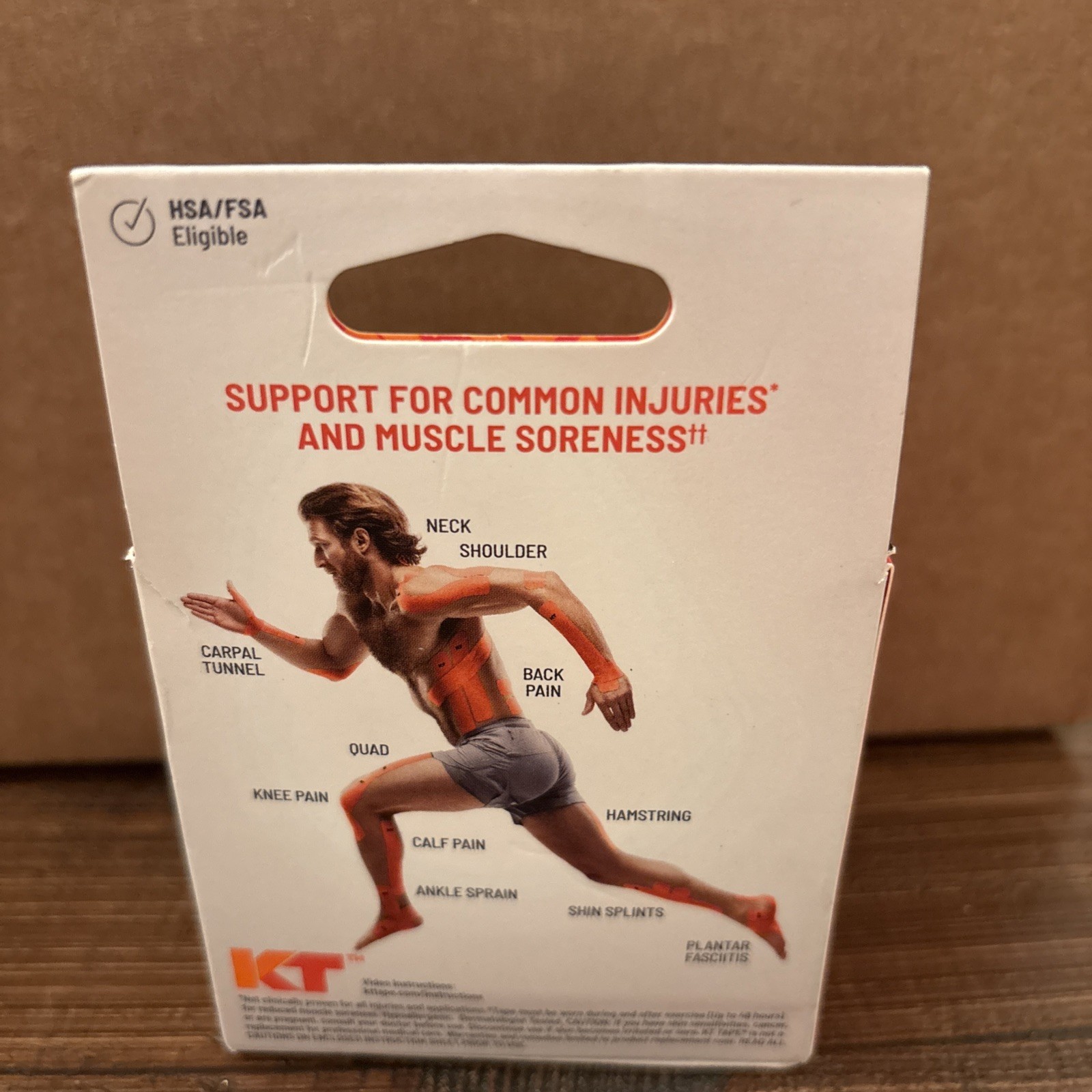 KT TAPE Original Cotton Sports Tape, 20 Pre-Cut Strips 2″x10″ Beige New