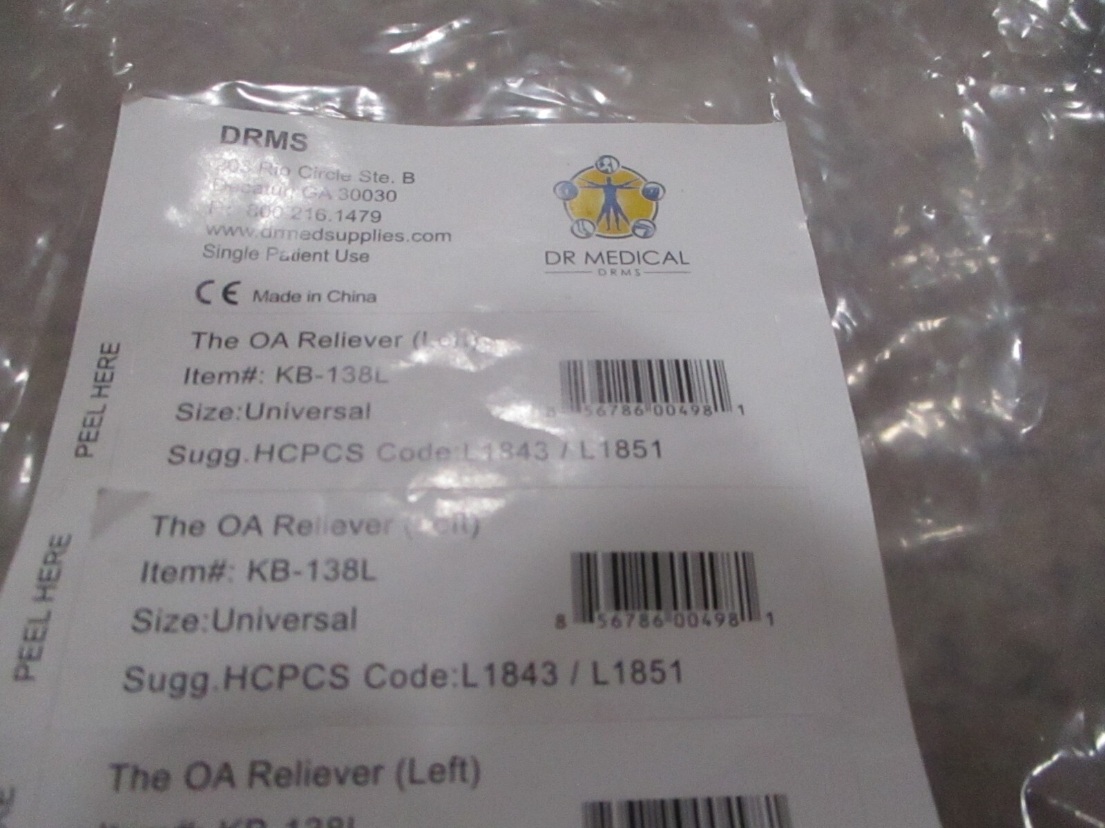 Dr Medical KB-138L The OA Reliever Universal Knee Brace Support Left