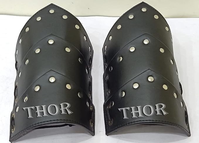 Medieval Armor Knights Leather Arm Guard Costume Rustic Vintage Home Decor Gift