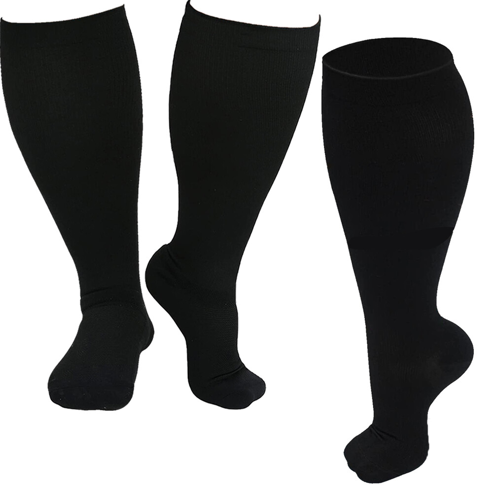 [1-10pairs] Long Legs Sleeves Extra Wide Calf Compression Socks for Women Men US