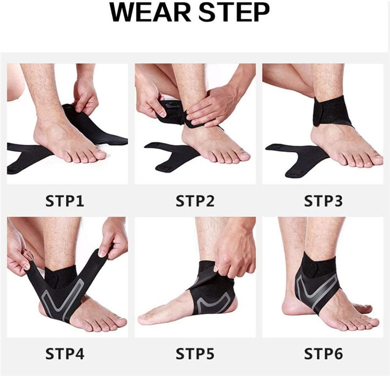 Sport Compression Ankle Support Ankle Stabilizer Brace Tendon Pain Relief Straps