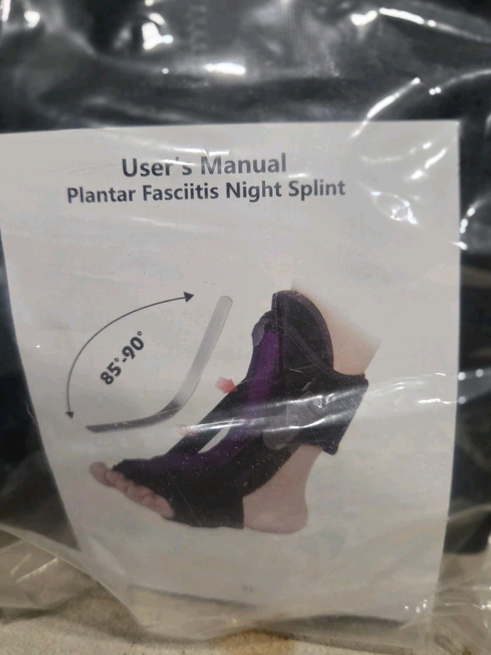 Plantar Fasciitis Brace Night Splint with Soft Memory Foam Pad: 2 Packs Upgraded
