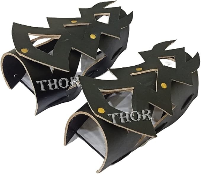 Medieval Leather Arm Guard Reenactment Costume Rustic Vintage Home Decor Gifts
