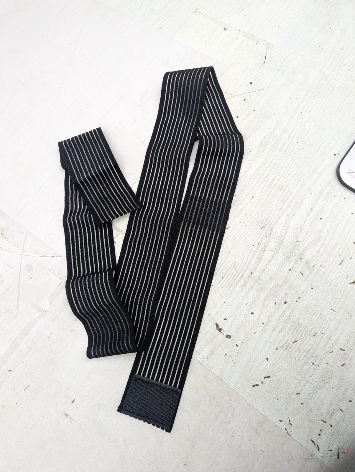 New Extra Long Elastic Knee Wraps Set 2 Black A15