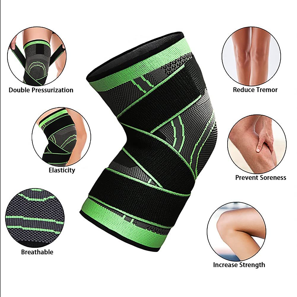 Knee Compression Sleeve with Strap for Knee Pain Relief Arthritis Meniscus