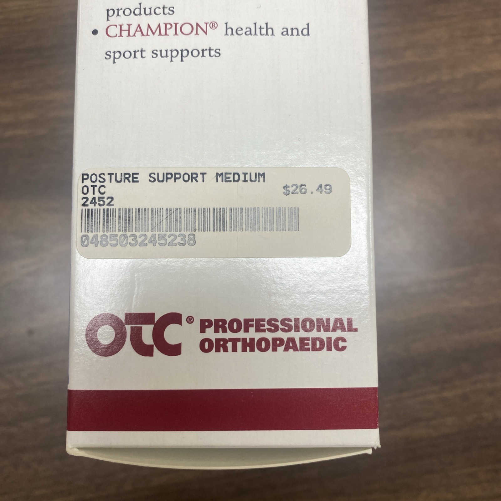 OTC Posture Support M Beige BRAND NEW