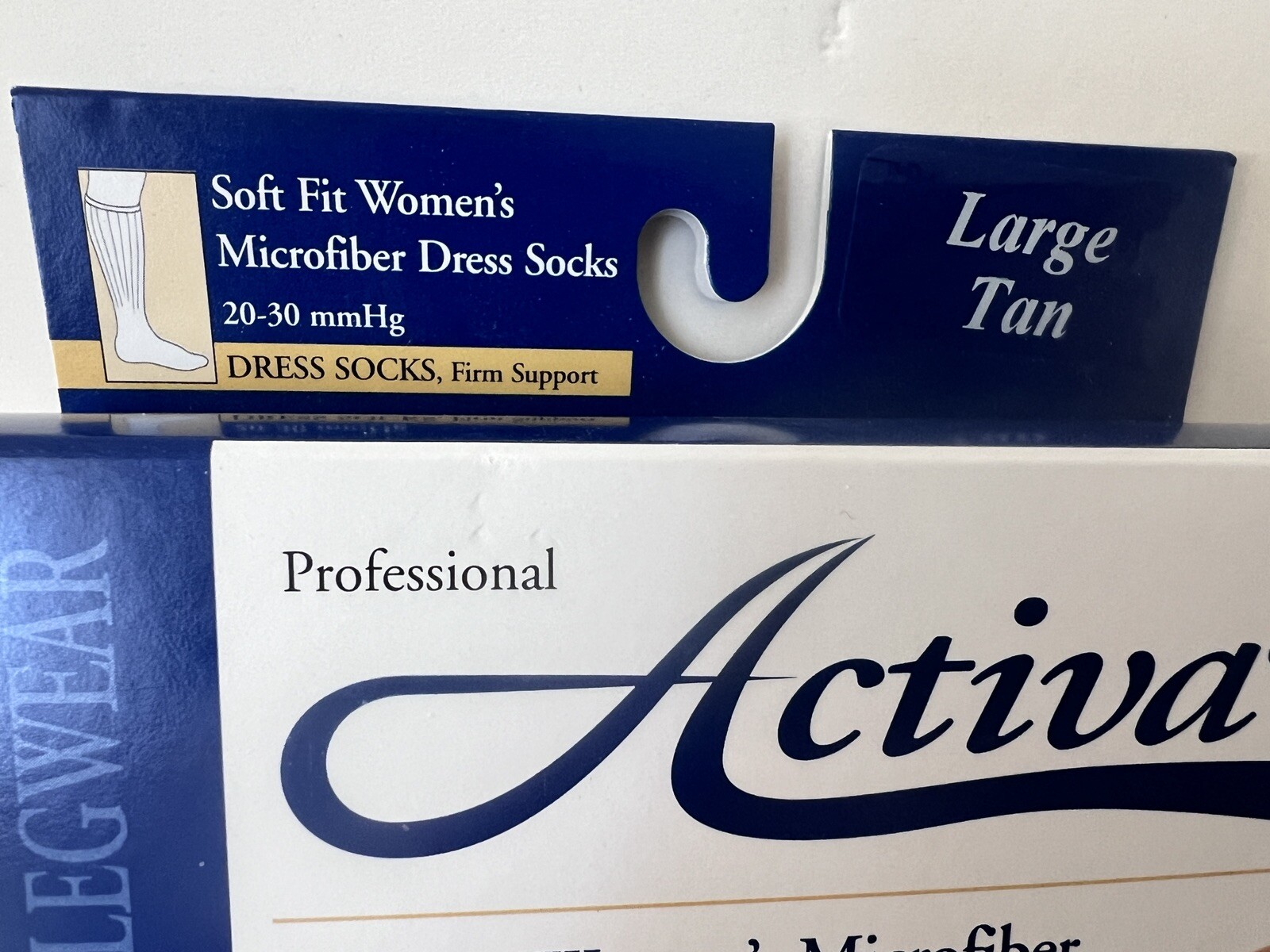 Activa Soft Fit Microfiber Women Dress Compression Socks 20-30 mmhg Tan Large
