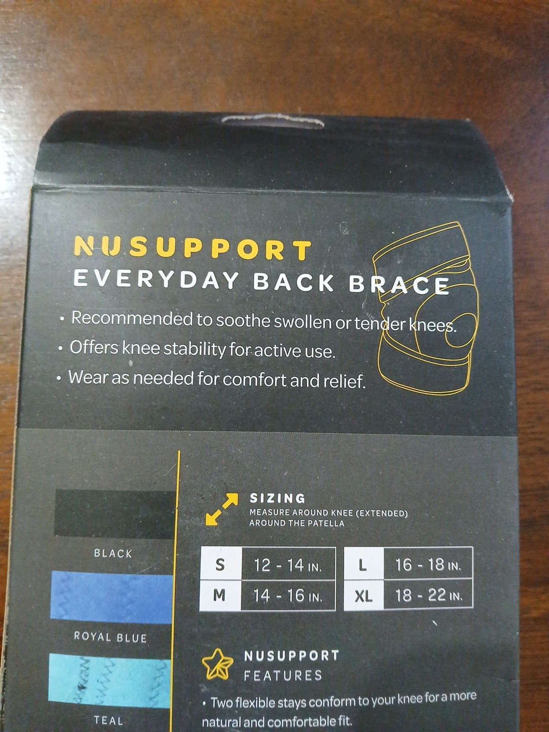 Unsupported Everyday Knee Brace for Pain Relief Unisex XL