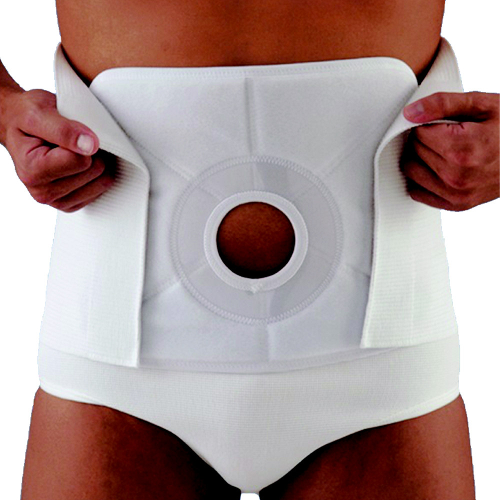 Scudotex brace colostomy band H 24cm and hole panel 7cm white