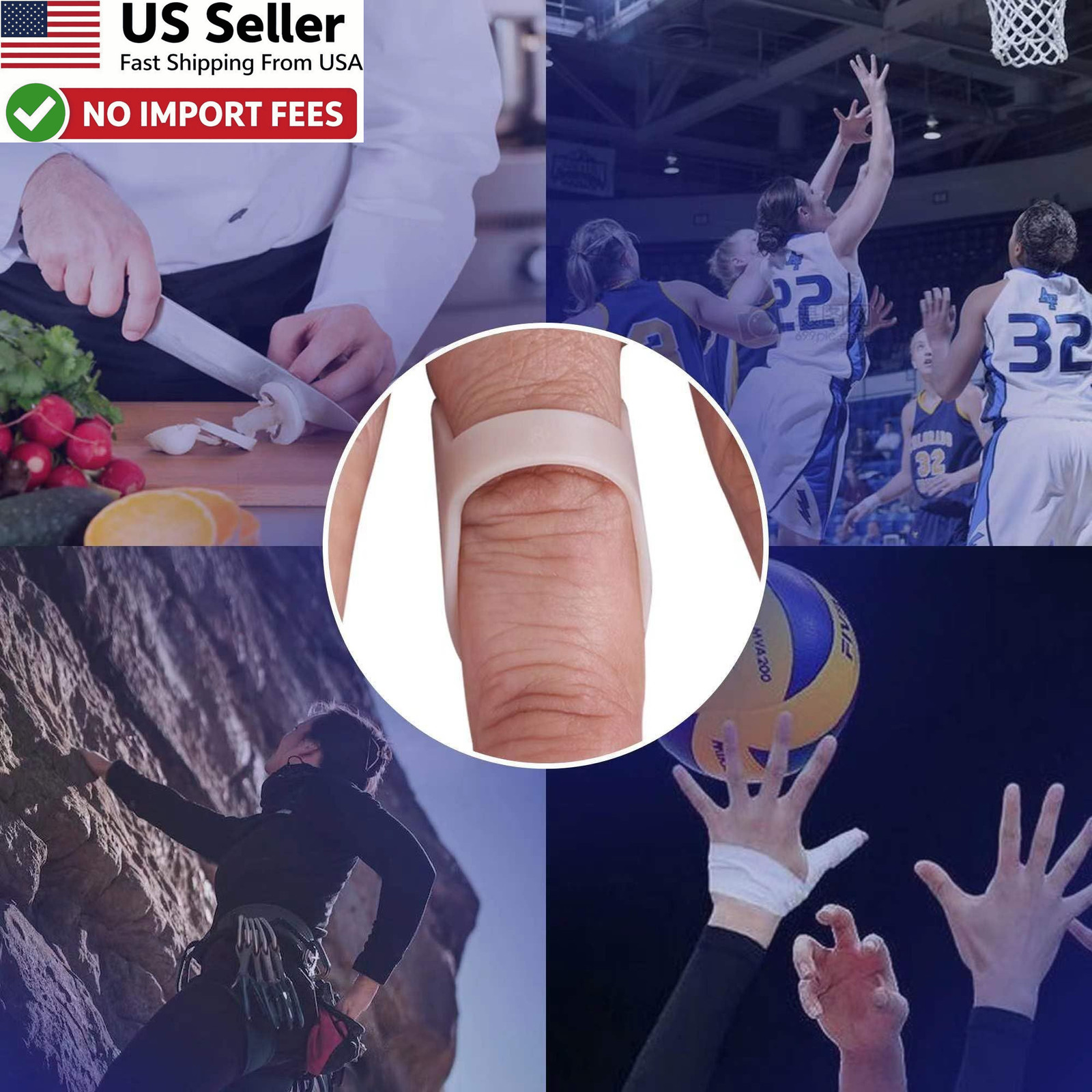 8 Pcs Oval Finger Splints 2 Trigger Finger Splint For Arthritis Pain Relief