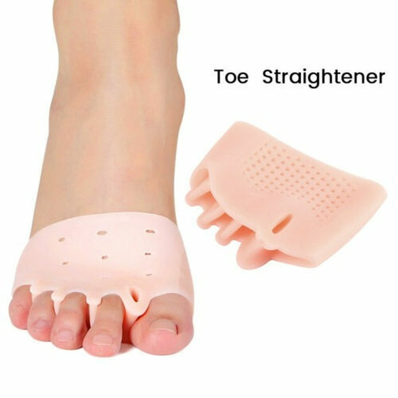 2X Silicone Toe Separator Bunion Corrector Orthotics Straightener Forefoot Pads