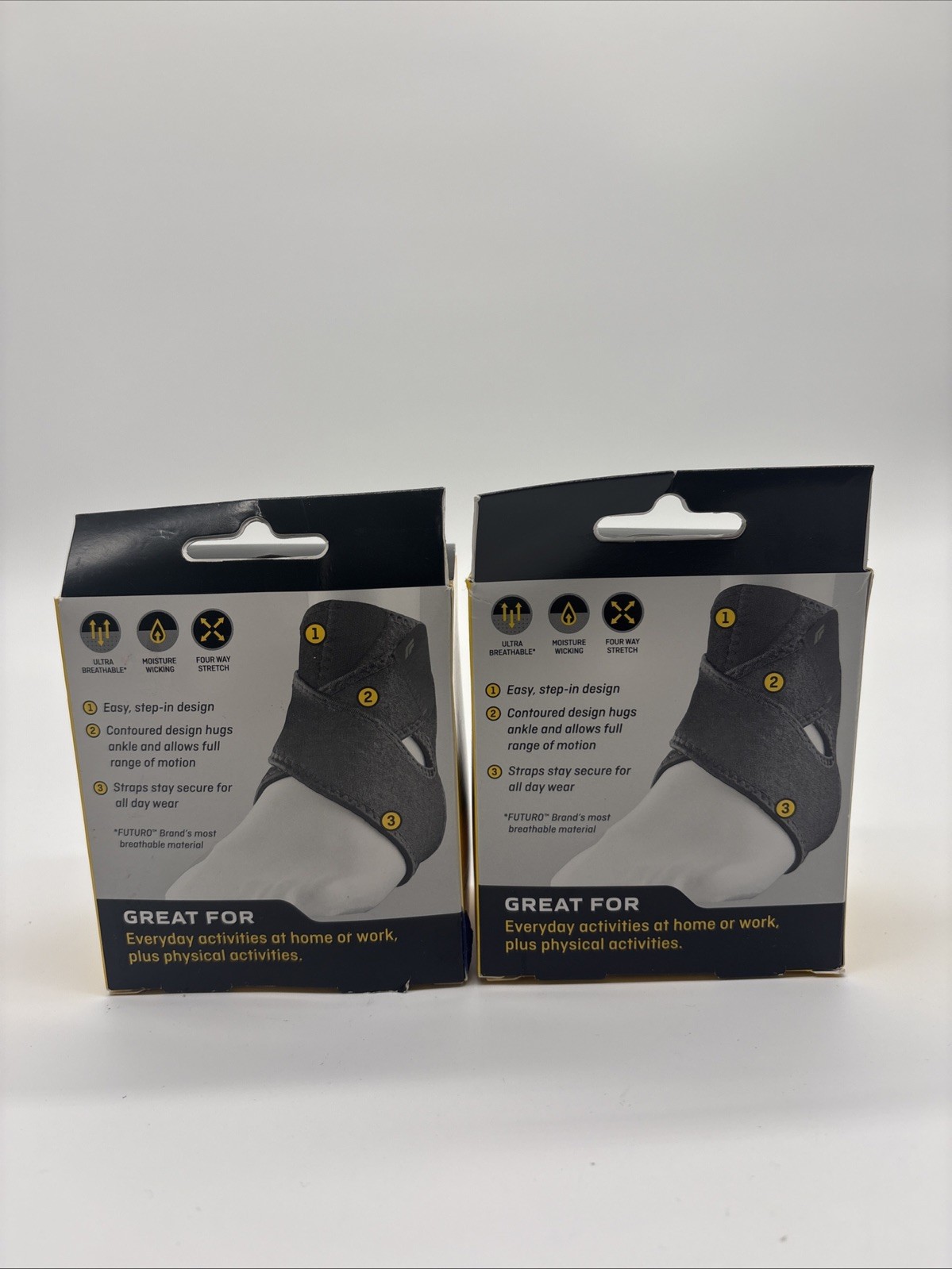 2x Futuro Sport Ankle Support 09037Adjustable Moderate Support