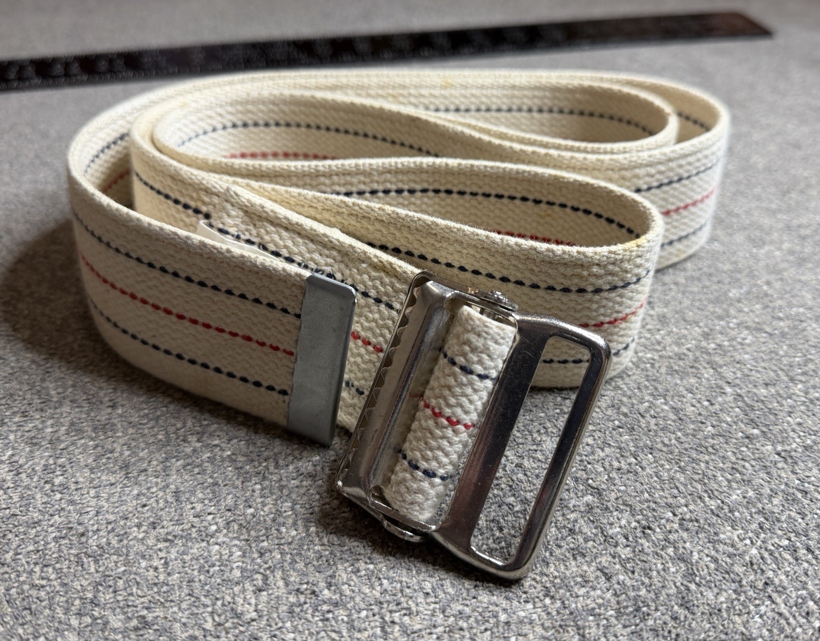 Essential Medical Supply Transfer Gait Belt Metal Buckle Striped Cotton