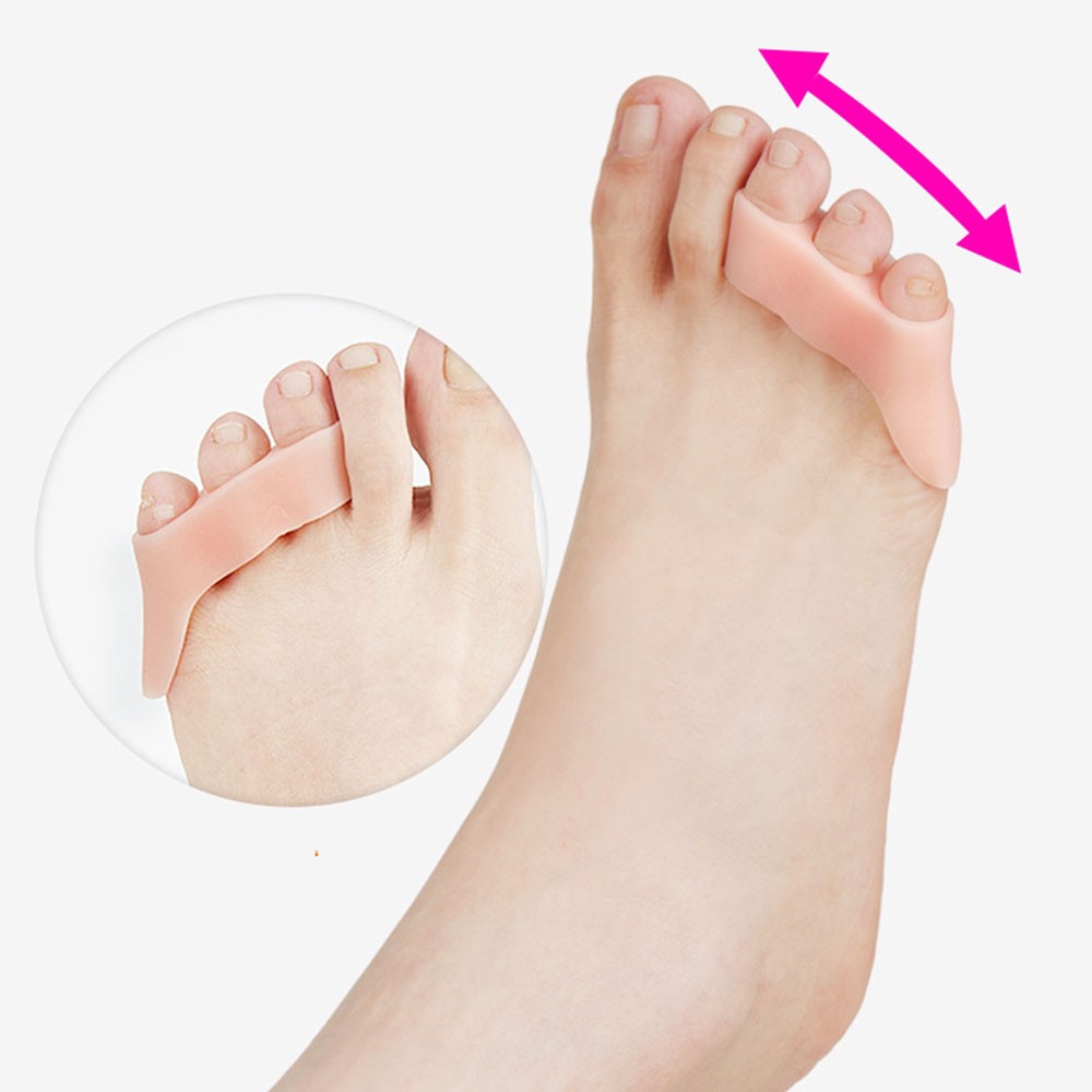 6x/Set Silicone Gel Straightener Pain Relief Toe Protector Three-Hole Little Toe