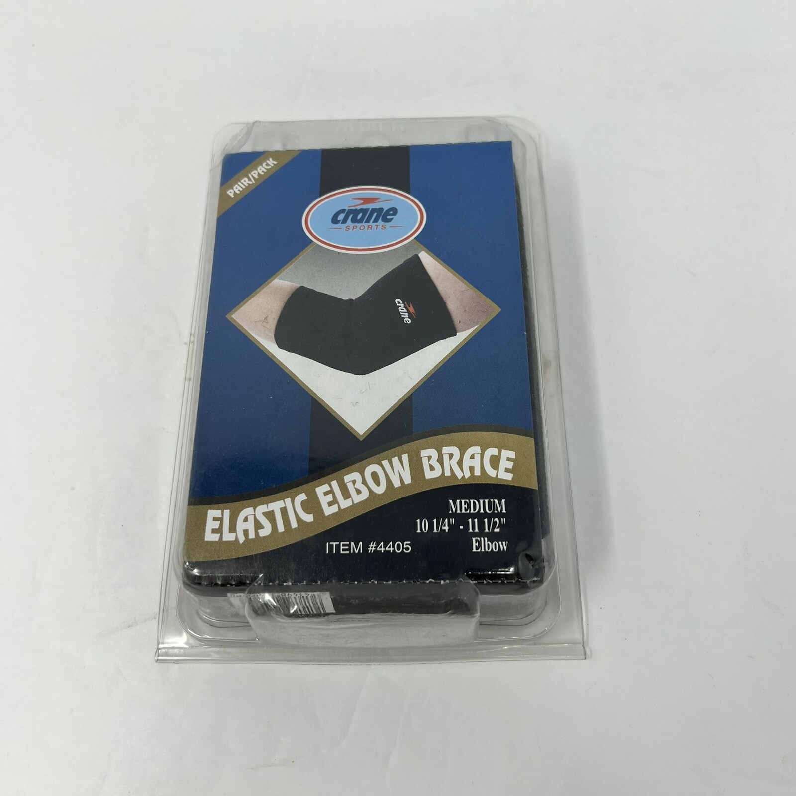 Crane Sports Elastic Elbow Support Brace Black Medium 10 1/4 – 11 1/2 Brand New