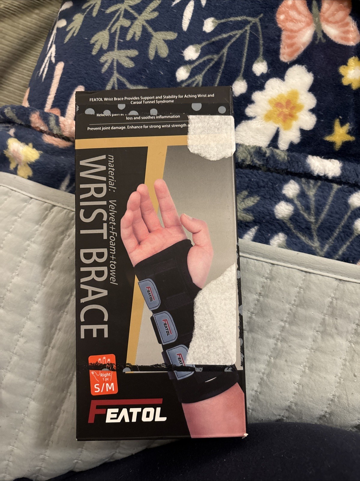 Wrist Brace Adjustable Support Stability Carpal Tunnel Syndrome S/M RIGHT WRIST