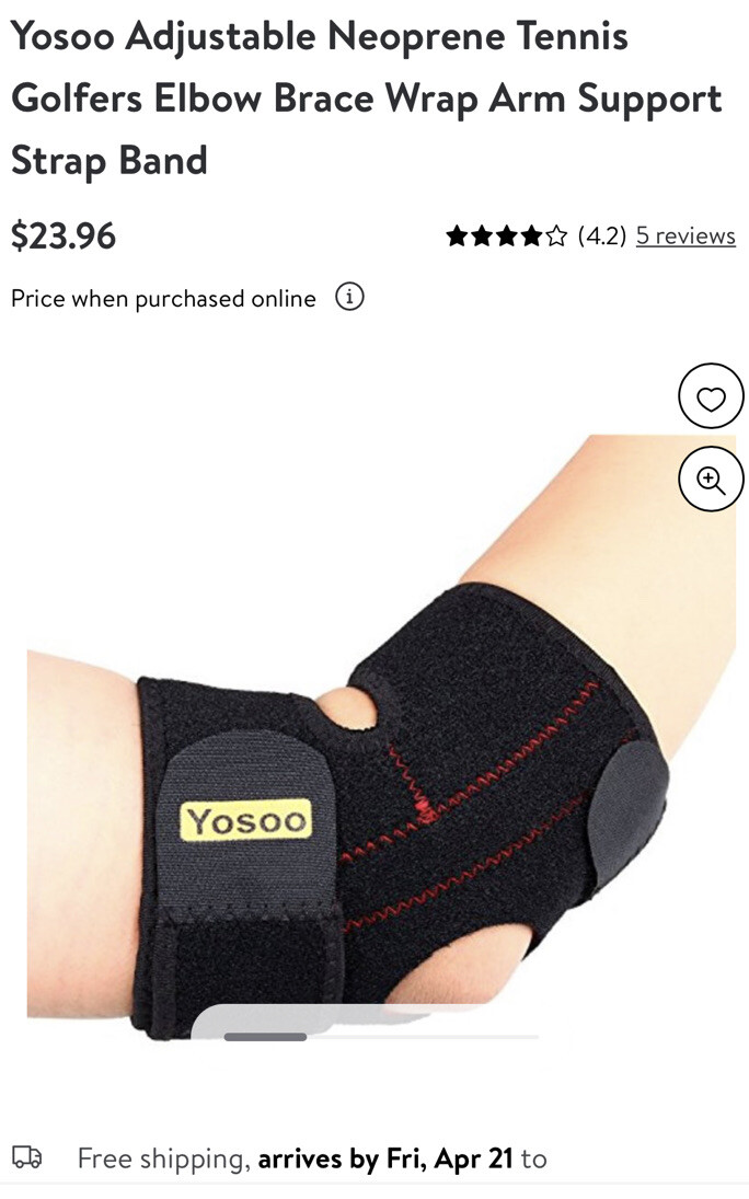 Elbow Brace, Adjustable Elbow Support with Dual-Spring Stabilizer, Elbow…