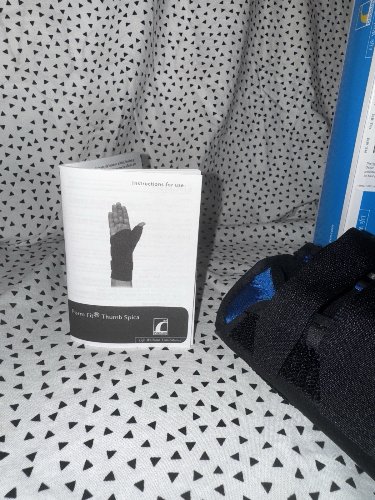 Ossure Form Fit Thumb Spica 8in Xsmall left Wrist Brace 3020
