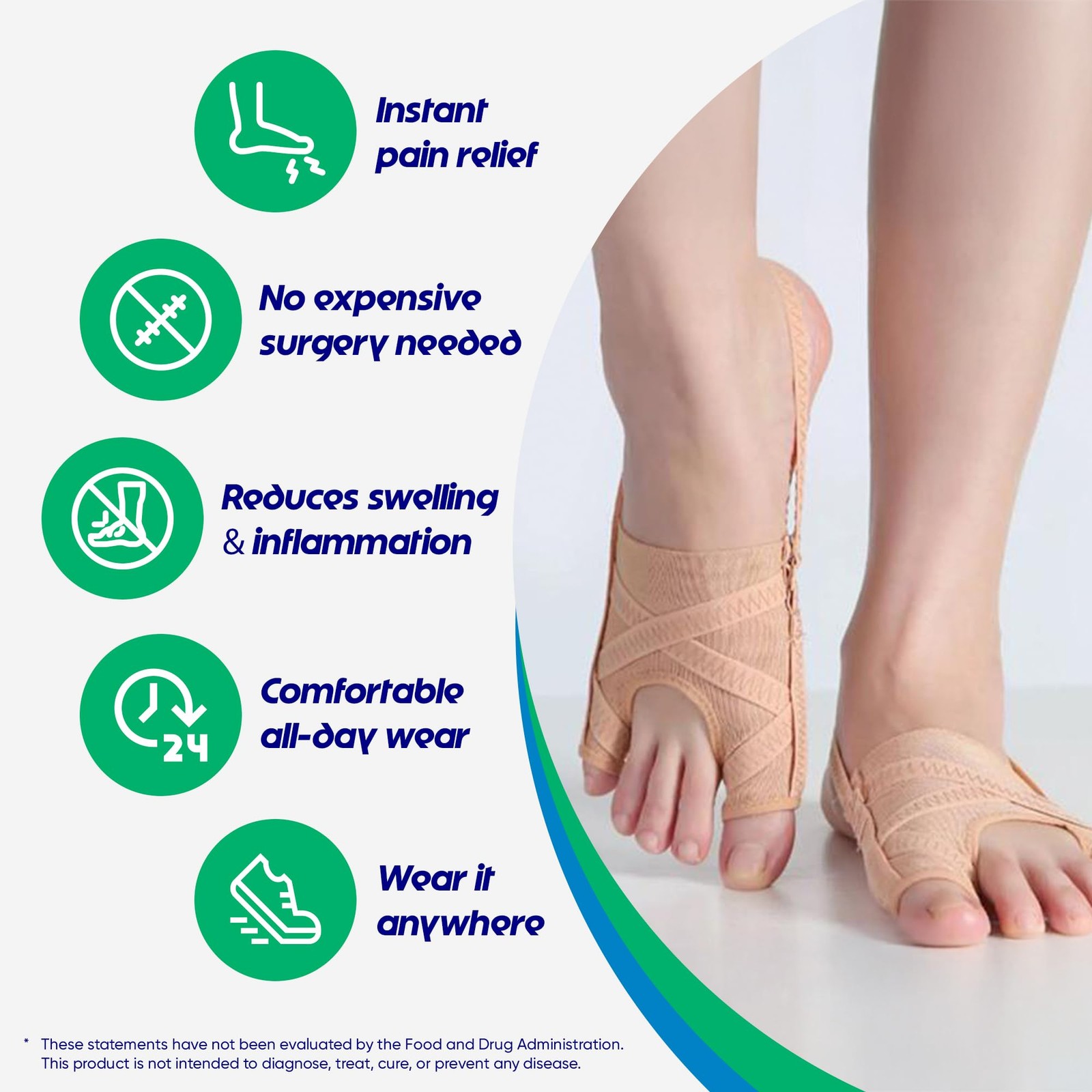Hyggear Bunion Corrector Women And Men, Breathable Big Toe Straightener