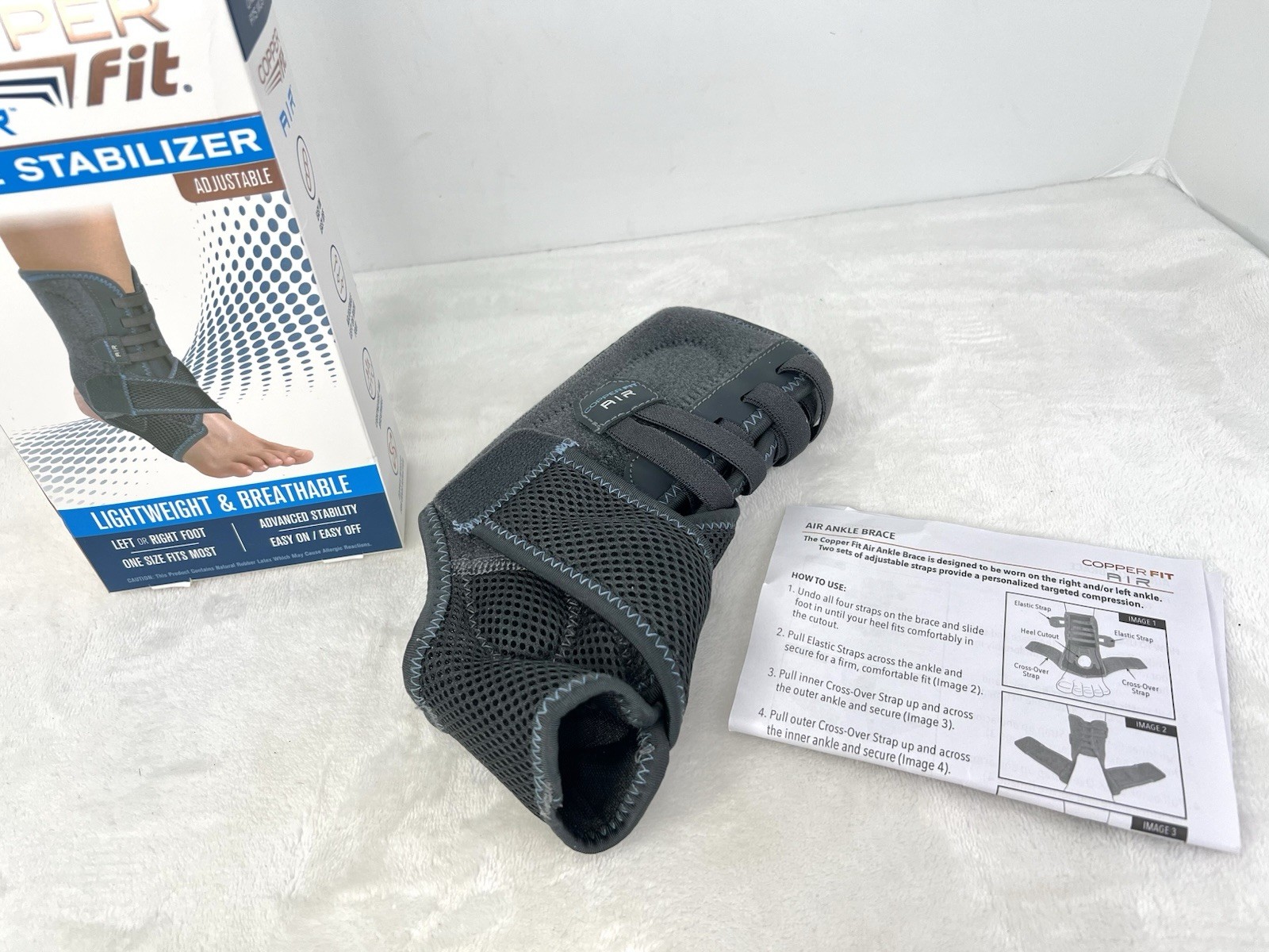 Copper Fit Air Ankle Stabilizer Adjustable Brace Unisex One Size Left/Right New