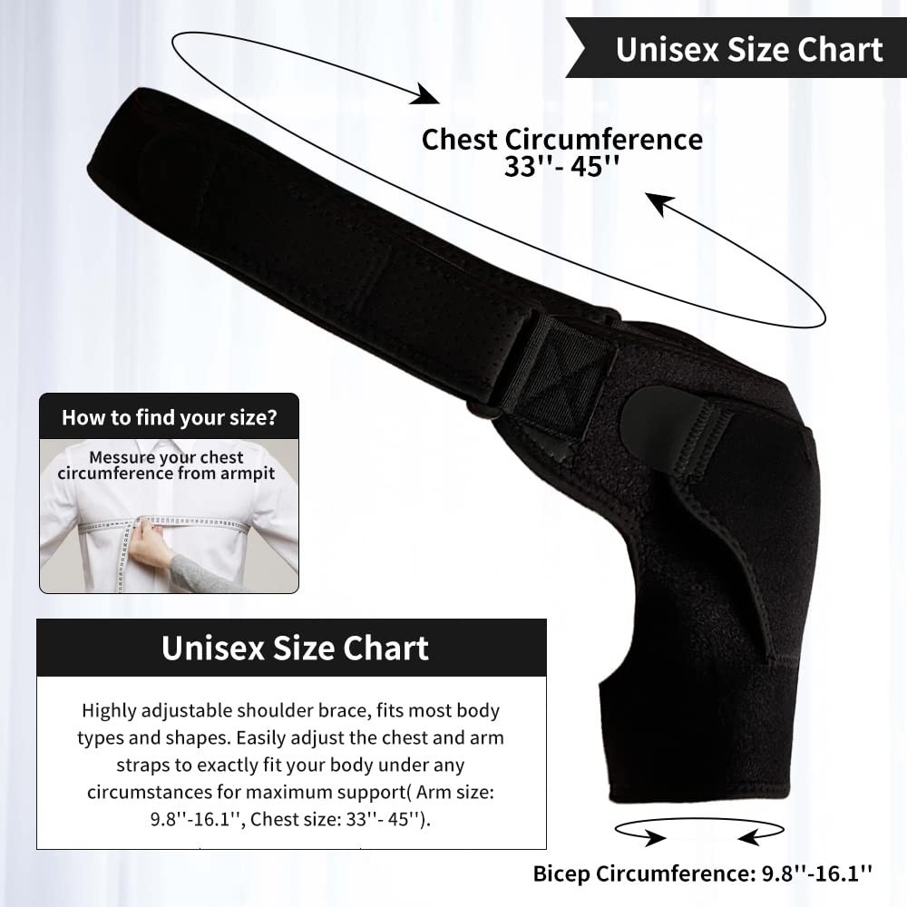 Shoulder Support Brace for Rotator Cuff & Dislocation – Men & Women, Left/Right