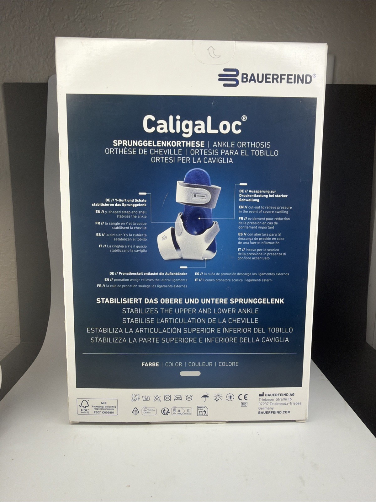 Bauerfeind CaligaLoc Ankle Brace Splint SIZE 1 RIGHT Medial Lateral Support $229
