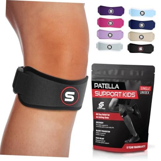 Sleeve Stars Swedish Brand Patellar Tendon Support Strap for Women Kids 1 Black