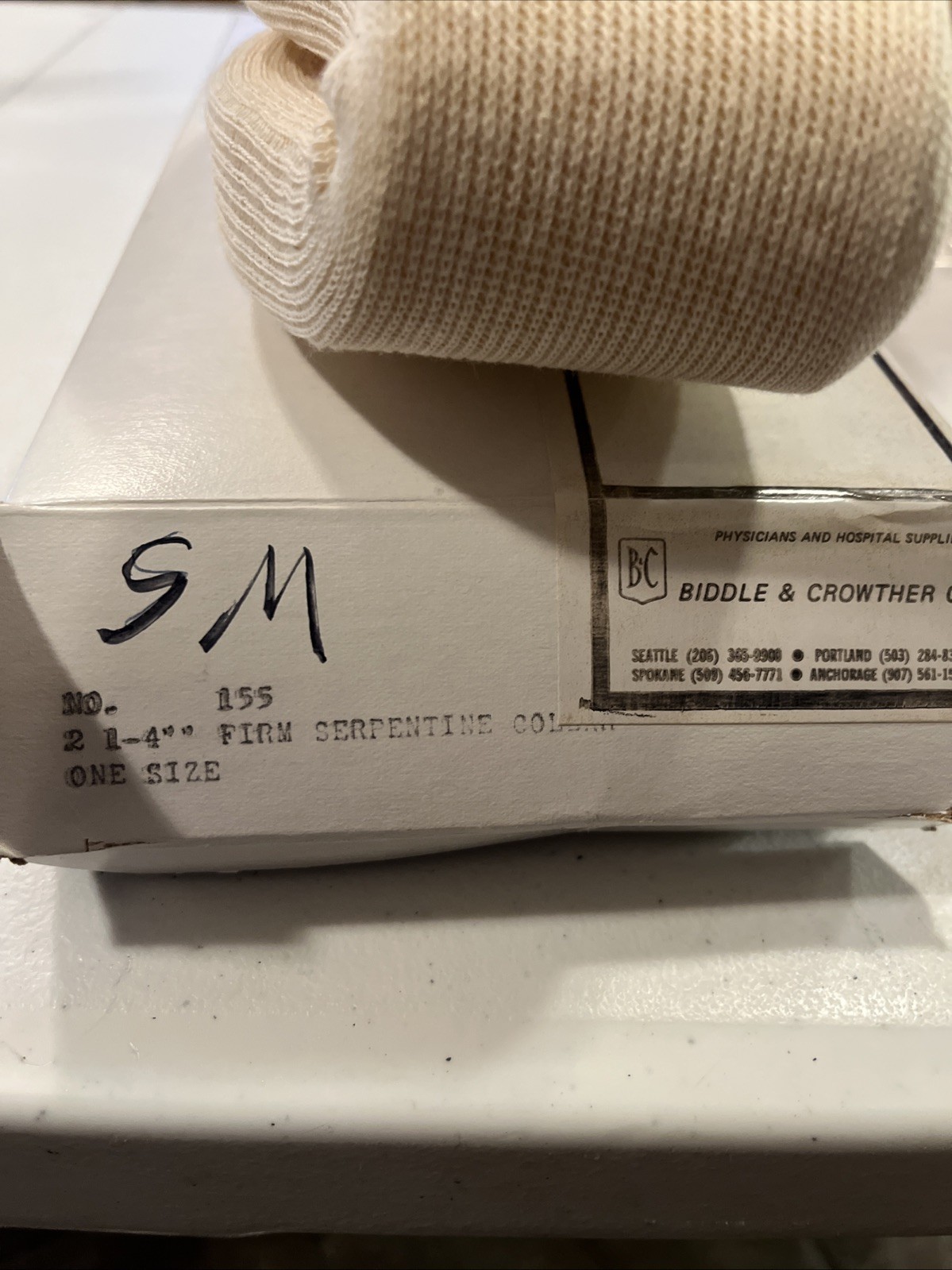 Biddle & Crowther 2 to 4 inch firm collar one size serpentine