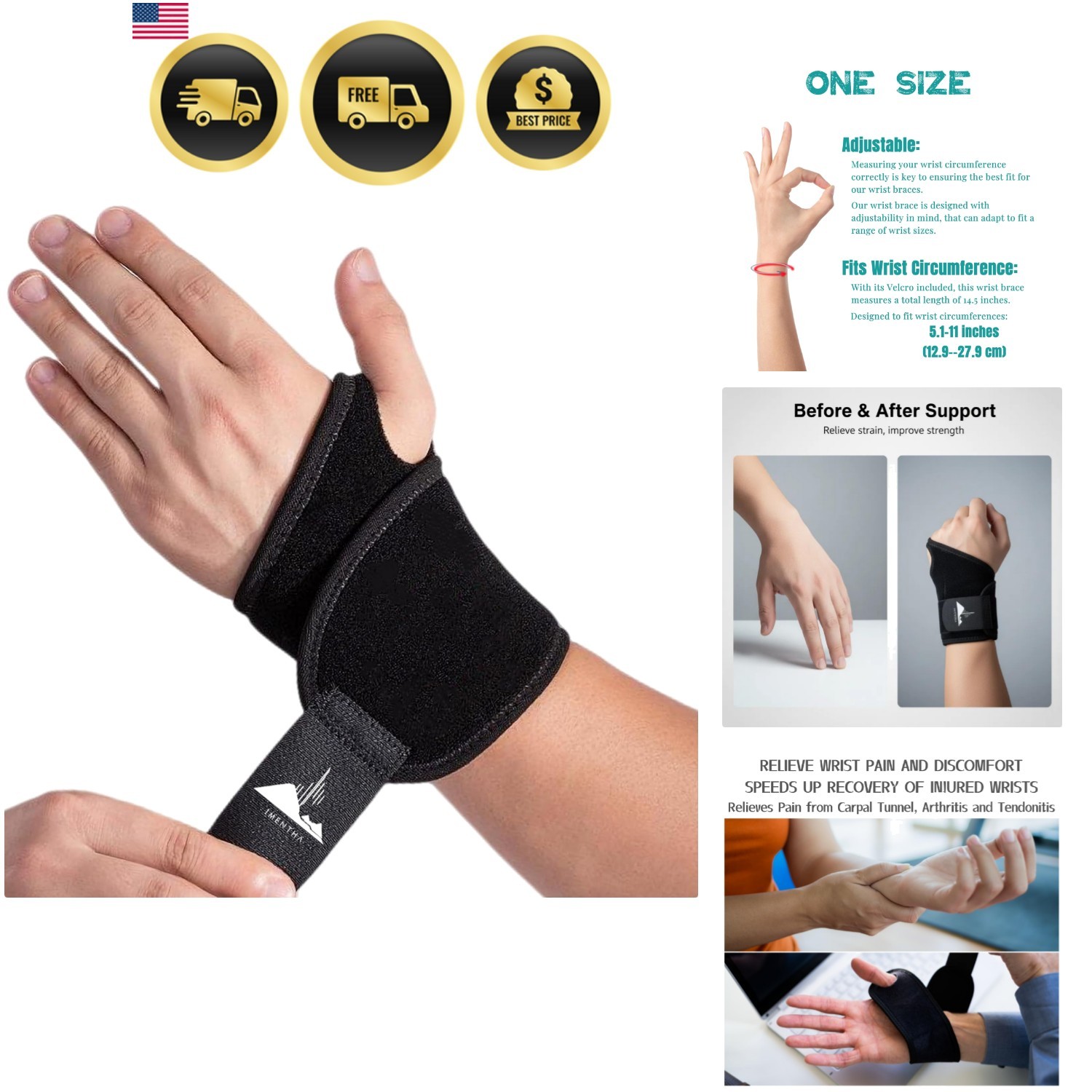2-Pack Universal Wrist Braces – Support for Left & Right Hand | Versatile, ad…