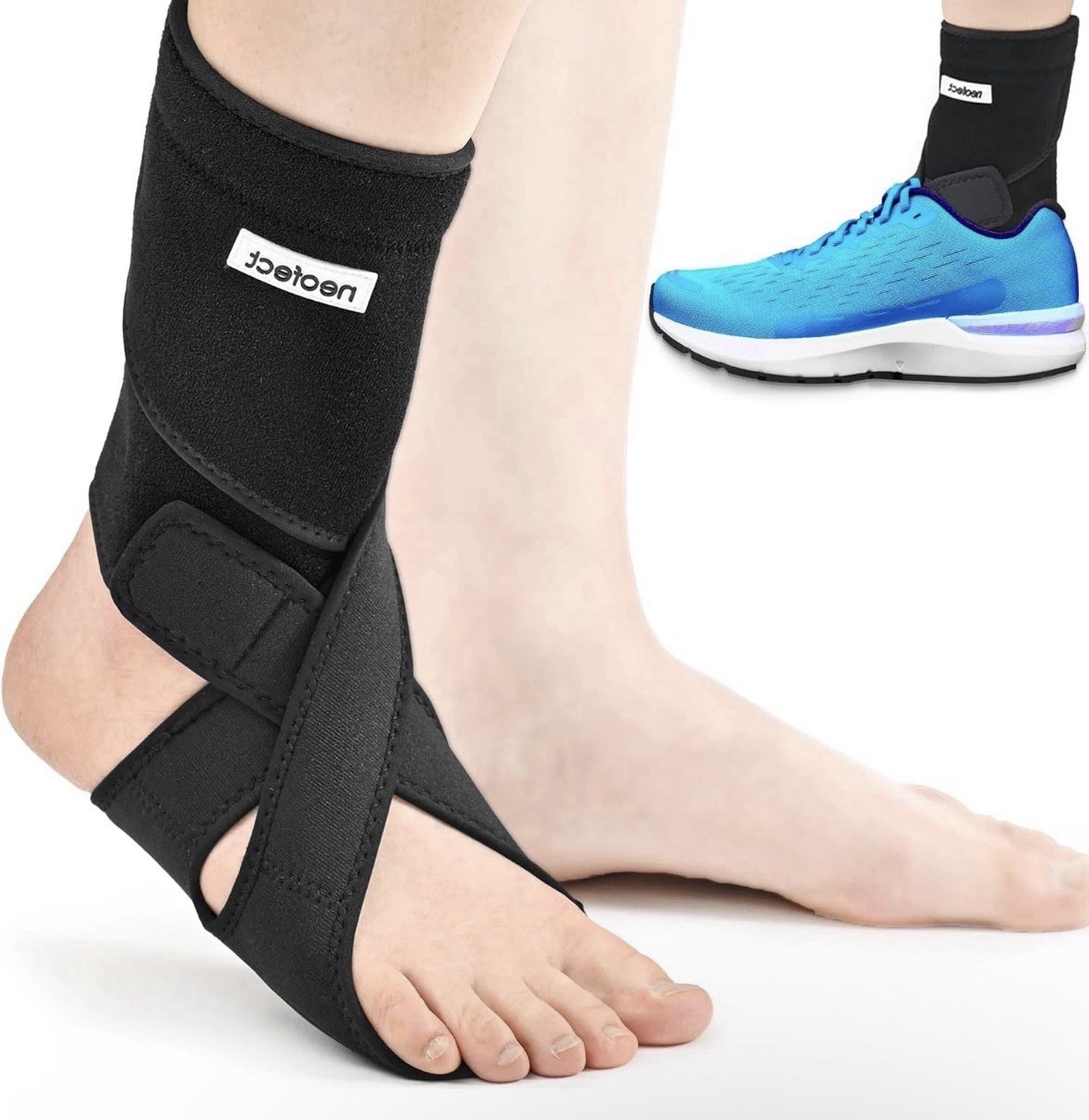 NEOFECT Drop Foot Brace – Adjustable AFO Ankle Medium / Left, Black Open Box