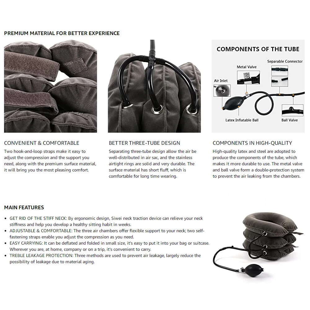 Cervical Neck Traction Device,Relief for Chronic Neck & Shoulder Alignment Pain