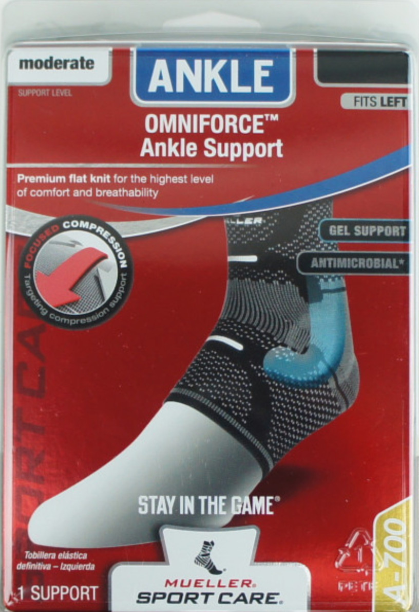 Mueller Sports Medicine Omniforce Ankle Support, Right or Left – Small – X-Large