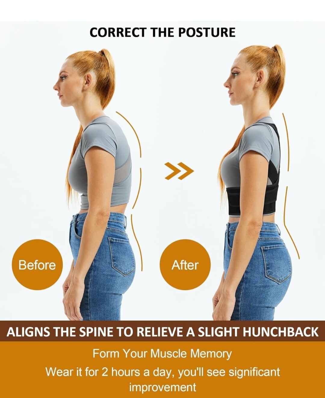 URSEXYLY Back Brace and Posture Corrector for Women and Men