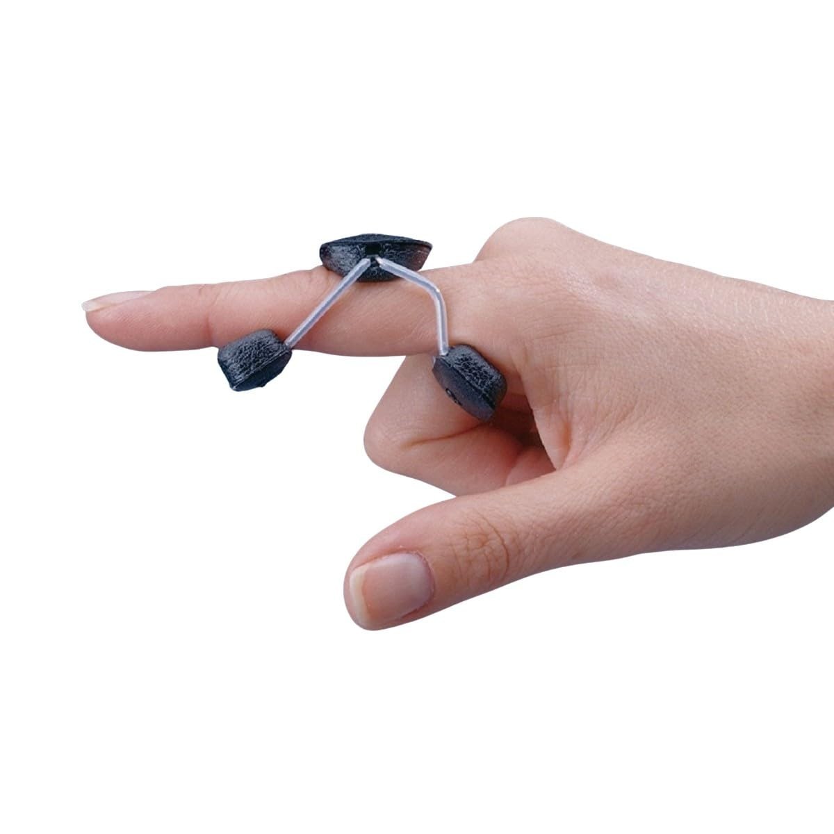 Rolyan Sof-Stretch Short Extension Splint Finger PIP Latex-Free Black Medium