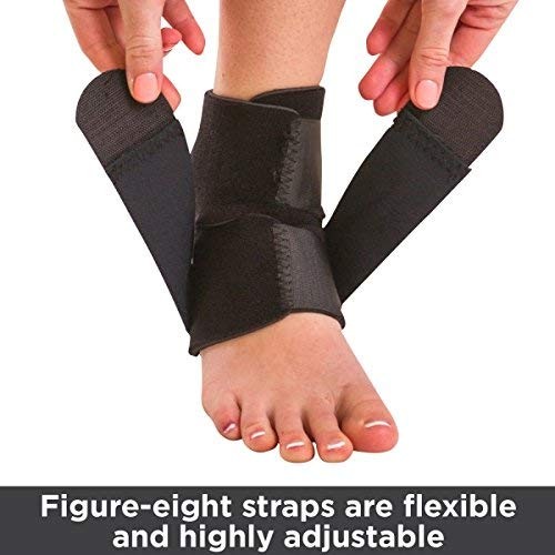 BraceAbility Neoprene Water-Resistant Ankle Small/Medium (Pack of 1), Black