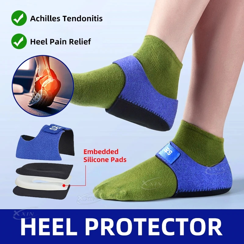 Heel Protectors Breathable Silicone gel Cushion Cup Heel Pain Relief Sleev