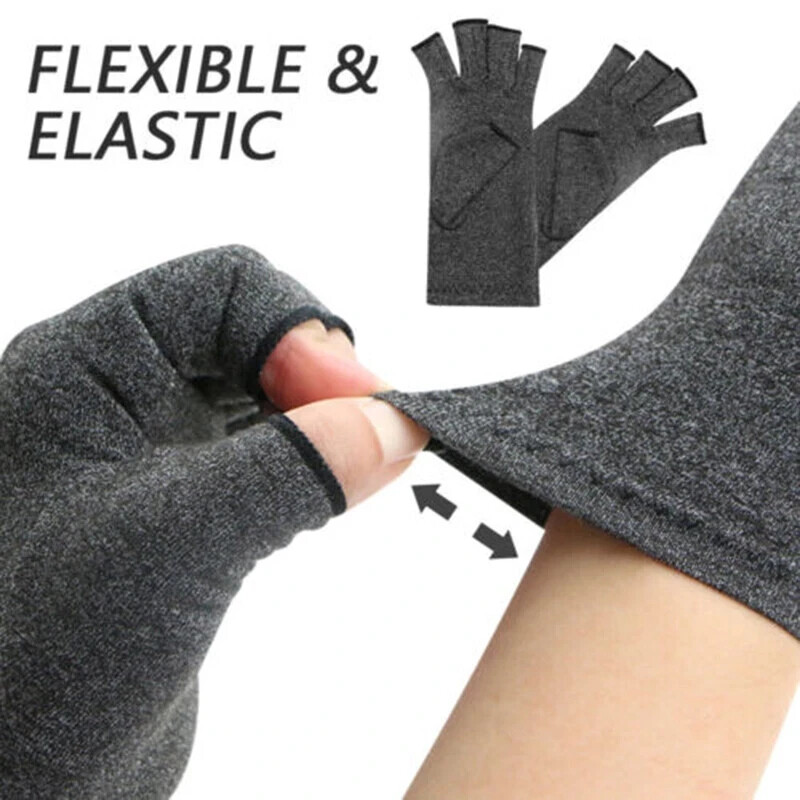 Fingerless Anti Arthritis Compression Gloves Cure Pain Relief Brace Hand Support